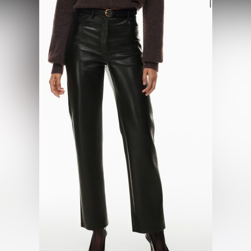 Wilfred The Melina™ Pant High-rise Straight Leg flattering Vegan Faux Leather 2